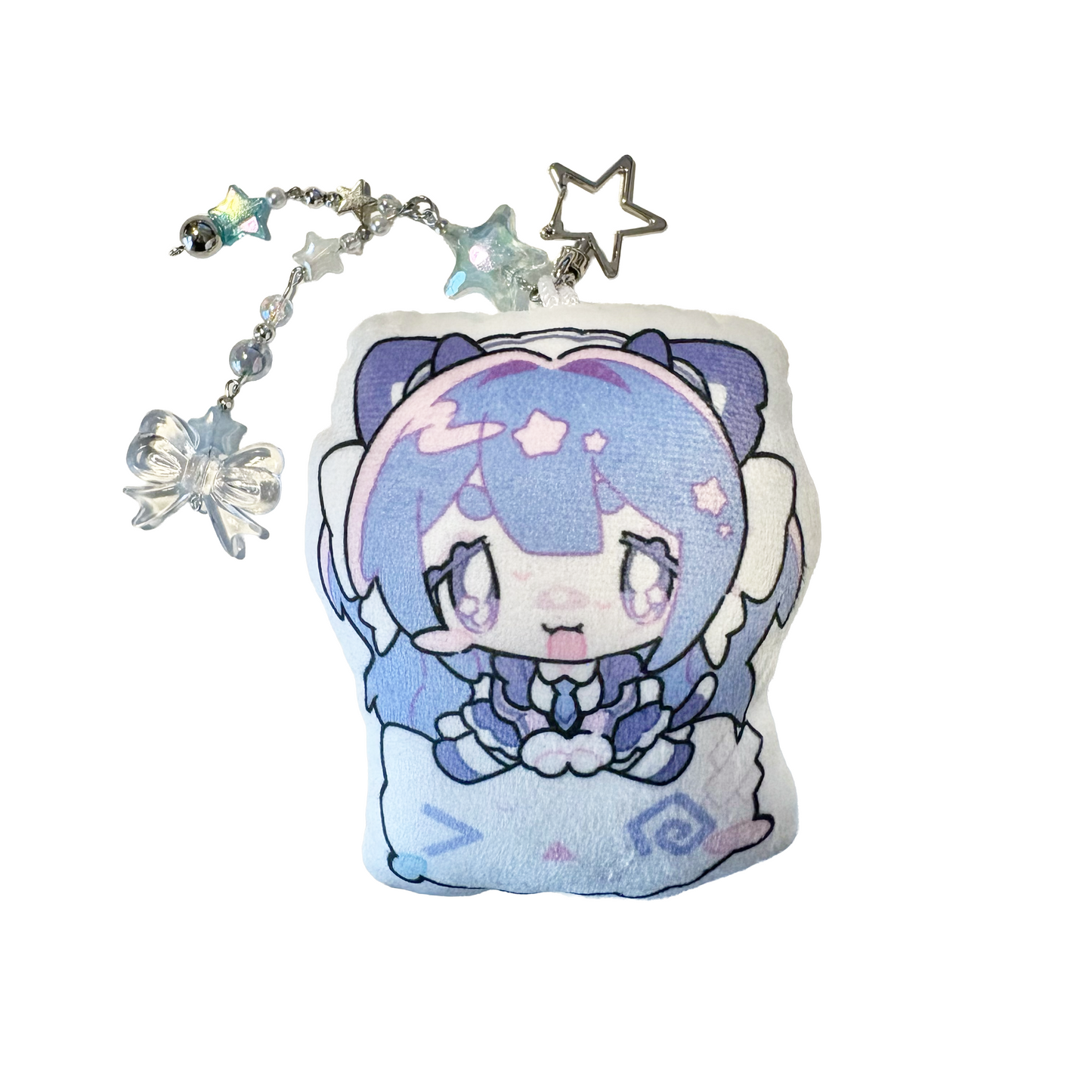 BEADED CUSHION KEYCHAIN [blue]