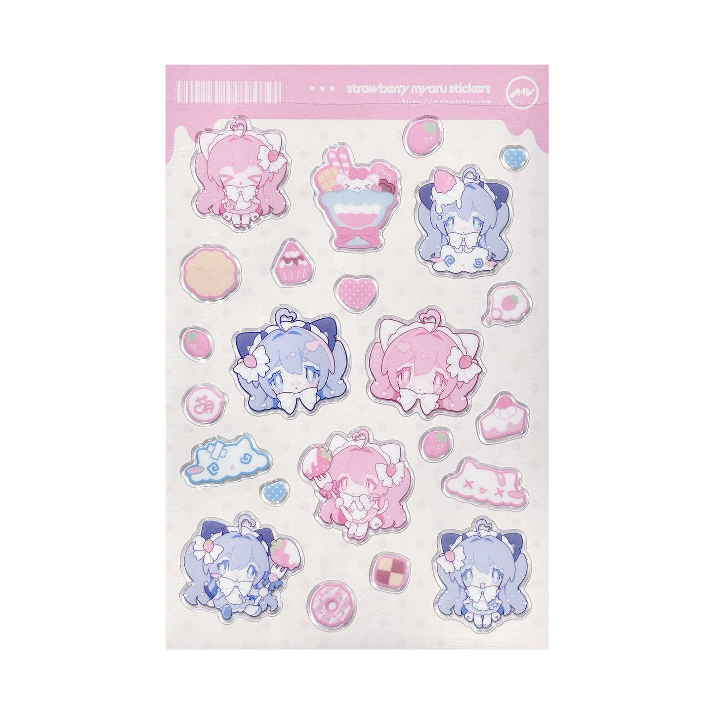 PUFFY STICKERS -STRAWBERRY-