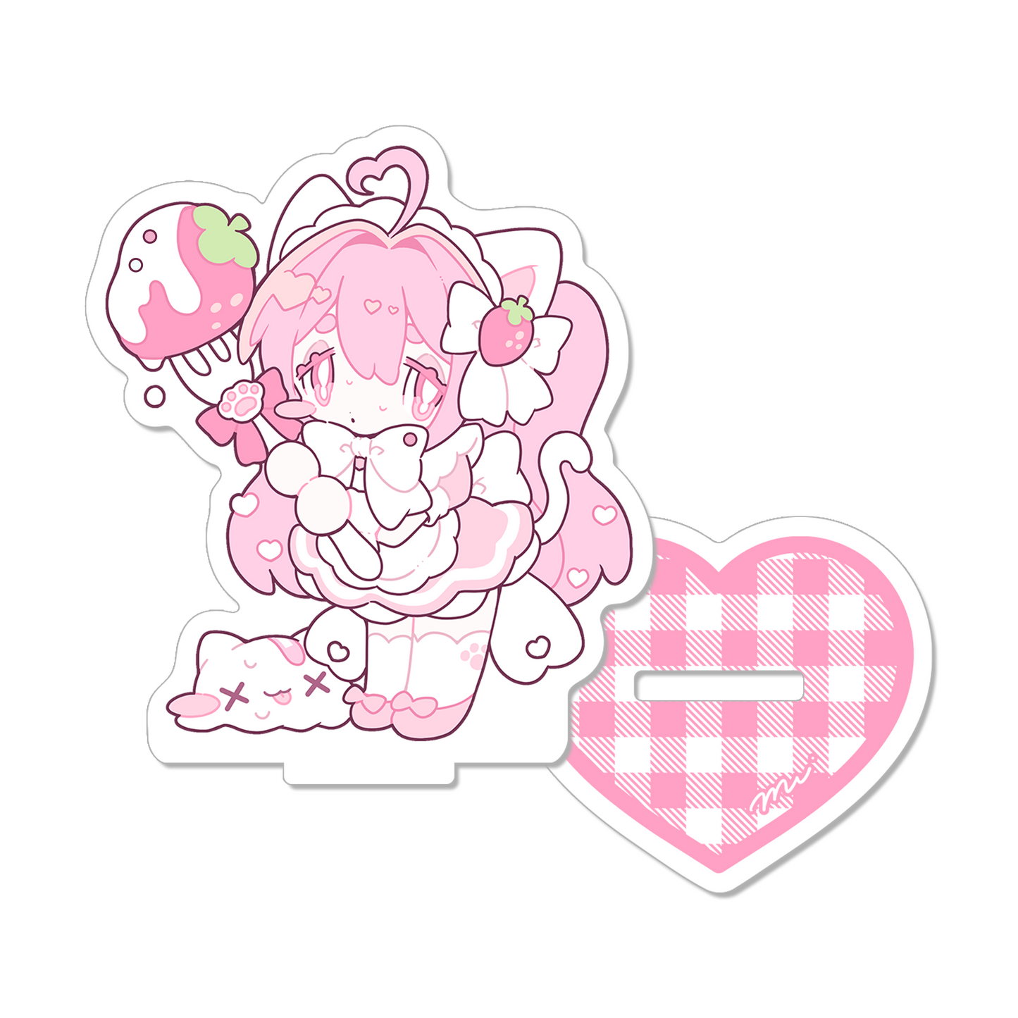 ACRYLIC STAND -STRAWBERRY- PINK