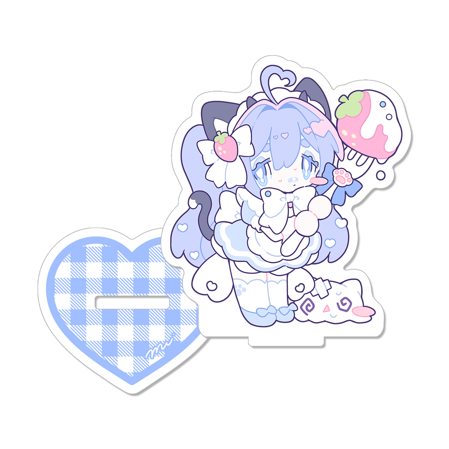 ACRYLIC STAND -STRAWBERRY- BLUE